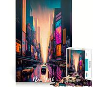 Puzzle di Times Square di New York per adulti, 1000 pezzi, gioco di logica e abilità, antistress, taglio preciso, regalo prezioso (38x52cm)