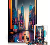 Puzzle di Times Square di New York per ragazzi, 1000 pezzi, gioco di logica, divertimento casual, taglio di precisione, regalo speciale (50x75cm)