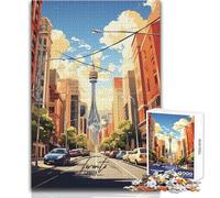 Puzzle di Toronto Canada da 1000 pezzi, gioco educativo per la concentrazione mentale, idea regalo speciale commovente, dimensioni 38x26cm