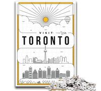 Puzzle di Toronto, Ontario, per adolescenti, 1000 pezzi, stimolanti giochi, giocattoli, decorazioni da parete, regali unici per compleanno e Natale, 2000 pezzi (70x100cm)