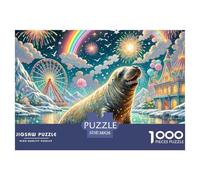 Puzzle di tricheco per adulti e bambini. 1000 pezzo Ottimi regali Giocattolo a sfida Gioco educativo Decorazione domestica per Adulti e bambini di età superiore ai 14 anni 38x26cm/1000pcs