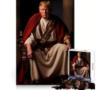 Puzzle di Trump come imperatore romano per adolescenti, 1000 pezzi, stimolante per la mente, ideale per il relax e le vacanze (38x26cm)