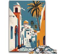 Puzzle di Tunisi Cityscape da 1000 pezzi per adulti, aiuta il cervello a esercitare i giocattoli avvincenti per coltivare la pazienza Gioco di sfida unico, 1000 pezzi (50x75cm)