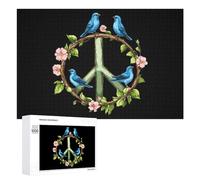 Puzzle di uccelli blu del segno della pace per adulti attività familiari giochi decorazione della casa puzzle 1000 PCS