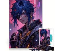Puzzle di un ragazzo anime con benda sull'occhio per adulti,1000 pezzi,gioco di memoria,montaggio sicuro e stabile,gioco significativo per costruire connessioni (50x75cm)