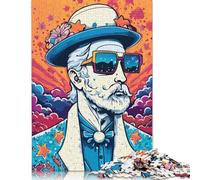 Puzzle di un uomo elegante, di alta qualità, rettangolare, in carta riciclata al 100%, per adulti e adolescenti, 1000 pezzi (75x50 cm)