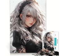 Puzzle di una dolce ragazza anime per adulti, 1000 pezzi, gioco stimolante per la mente, calma e bellezza, pezzo da collezione 38x26cm