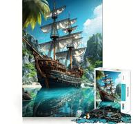 Puzzle di una nave antica,1000 pezzi,divertente gioco di logica e apprendimento,pezzi ad incastro perfetti,regalo di compleanno,rompicapo (50x75cm)