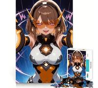 Puzzle di una ragazza anime con equipaggiamento futuristico per adolescenti,1000 pezzi,gioco che migliora le capacità cognitive,dimensioni uniformi,pezzi precisi,divertimento in famiglia