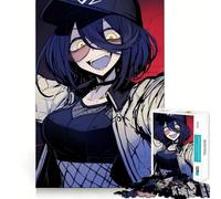 Puzzle di una ragazza anime con le zanne,1000 pezzi,divertente da giocare,senza sbavature,con tagli precisi,portatile,ideale per i viaggi (50x75cm)