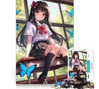 Puzzle di una ragazza anime in uniforme scolastica per adolescenti,1000 pezzi,gioco che migliora le capacità cognitive,dimensioni uniformi,pezzi precisi,divertimento in famiglia,attività serale