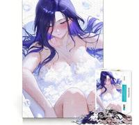 Puzzle di una ragazza anime nella vasca da bagno,1000 pezzi,gioco di costruzione che mette alla prova la concentrazione,montaggio sicuro e preciso,divertimento per le vacanze al chiuso (38x52cm)