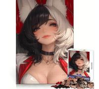Puzzle di una ragazza anime sotto la pioggia per adolescenti, 1000 pezzi, stimola la mente, divertente, per il tempo libero, ad incastro, regalo stagionale (50x75cm)