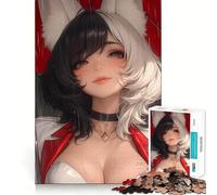 Puzzle di una ragazza anime sotto la pioggia per adulti,1000 pezzi,gioco di concentrazione,tagli di precisione,bordi lisci,divertente sfida per i momenti di attesa (50x75cm)
