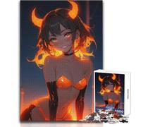 Puzzle di una ragazza diavola anime hot per adolescenti, 1000 pezzi, apprendimento attraverso il gioco, regalo sentito per occasioni speciali, dimensioni 50x75cm