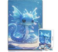 Puzzle di una simpatica creatura marina blu per adolescenti, 1000 pezzi Un'esperienza di apprendimento attraverso il gioco Un regalo sentito per un'occasione speciale Dimensioni: 38x52cm