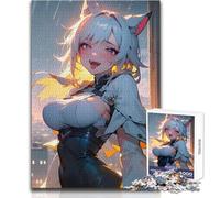 Puzzle di una simpatica ragazza anime per adolescenti, 1000 pezzi, apprendimento attraverso il gioco, regalo sentito per occasioni speciali, dimensioni 50x75cm