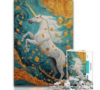 Puzzle di unicorni misteriosi per adolescenti, aiutano il cervello a esercitare giocattoli avvincenti per coltivare la pazienza Un'opera d'arte 38x26cm