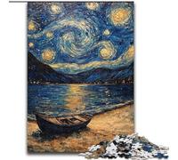 Puzzle di Van Gogh con cielo notturno per adulti e adolescenti, giochi rilassanti, ideale come regalo per tutta la famiglia (26x38cm)