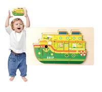 Puzzle di veicoli in legno, enigmi di legno di escavatore | Puzzle educativi per camion dei pompieri | Assistenza per l'apprendimento portatile, forniture per l'istruzione precoce per asilo, casa, sc