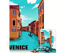 Puzzle di Venezia,Italia,tema viaggio,1000 pezzi,gioco di memoria,taglio di alta precisione,artigianato interattivo,sfida per la mente per la casa (50x75cm)