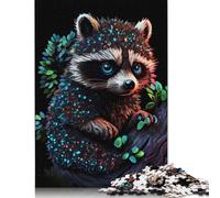 Puzzle di vernice spruzzata Scoiattolo Giocattoli di decompressione Puzzle rettangolare di carta per bambini e adulti dai 12 anni in su Regali di Natale 1000 pezzi (75x50 cm)