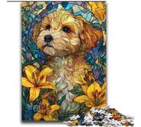 Puzzle di vetro colorato a forma di cane per adolescenti 2000, modello di assemblaggio, ideale come regalo per tutta la famiglia, adatto per bambini dai 14 anni in su (70x100cm)