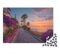 Puzzle di viaggio con paesaggio e città, estremamente difficile, molto difficile da completare, adatto per adulti, 1000 pezzi (75x50 cm)