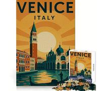 Puzzle di viaggio con poster di Venezia, Italia, per ragazzi, 1000 pezzi, attività rilassante che stimola la capacità di ragionamento, bordi precisi, regalo di Natale (50x75cm)