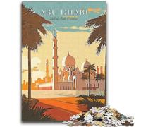 Puzzle di viaggio di Abu Dhabi per adulti e adolescenti, puzzle antistress per trascorrere il tempo in casa e migliorare l'amore tra coppie, 2000 pezzi (70x100cm)