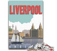 Puzzle di viaggio di Liverpool, Inghilterra, per adolescenti, 2000 pezzi, adatti dai 14 anni in su, giocattolo da parete, regali di compleanno e unici, 2000 pezzi (70x100cm)