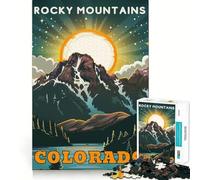 Puzzle di viaggio difficile per adulti con immagini delle Montagne Rocciose del Colorado, 1000 pezzi, gioco di logica fine, divertente e rilassante, bordi puliti, regalo premuroso (50x75cm)
