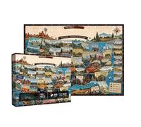 Puzzle di Viaggio su Strada 1000 Pezzi Vivaci Vintage E Impegnativi