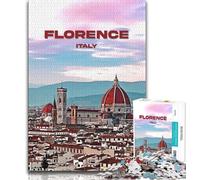Puzzle di viaggio sulla città di Firenze, Italia, per adolescenti, 1000 pezzi, gioco per famiglie, antistress, sfida difficile, regali di Babbo Natale segreto, 38x26cm