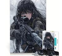 Puzzle di vigilanza "Cecchino invernale" per adulti,1000 pezzi,gioco di memoria,montaggio sicuro e stabile,gioco significativo per costruire connessioni (38x26cm)