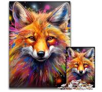 Puzzle di volpe da 1000 pezzi per adulti, in cartone, regalo perfetto per l'arredamento della casa e per il divertimento delle feste, 26X38CM/10,23x14,96 pollici.