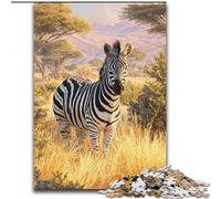 Puzzle di zebra della prateria per adolescenti, 1000 pezzi, per età 14+, giochi divertenti, attività divertenti a casa, regali di compleanno, regali di viaggio (dimensioni 26x38cm)