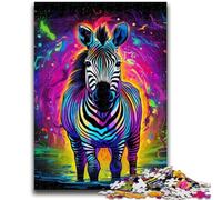 Puzzle di zebre colorate da 1000 pezzi per adulti e adolescenti, giocattolo educativo ideale come regalo per tutta la famiglia (50x75cm)