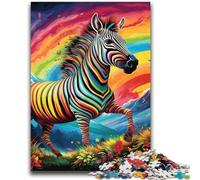 Puzzle di zebre colorate per adulti, 2000 pezzi, aiuta il cervello ad allenarsi, giocattoli avvincenti per coltivare la pazienza, ottimo regalo (70x100cm)