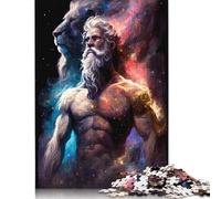 Puzzle di Zeus e il leone, divertente attività da fare a casa, puzzle di cartone premium per adulti e adolescenti, regali per la festa del papà, 1000 pezzi (26x38 cm)