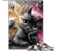 Puzzle "Diavolo Gattino" da 1000 pezzi per adolescenti, un'offerta difficile e stimolante, un regalo per tutta la famiglia (26x38cm)
