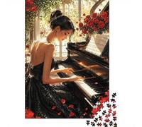 Puzzle Difficile 1000 Pezzi, Piano Rosa Donna Gioco per Adulti | 52x38cm Fan Di Puzzle, Regalo Di Compleanno, Cartone, Pensiero Logica, Finitura Superficie Liscia