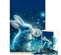 Puzzle difficile a forma di coniglio per adulti, 1000 pezzi, sfida mentale, svago rilassante, taglio preciso, regalo memorabile (38x26cm)