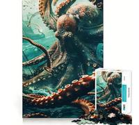 Puzzle difficile a forma di polpo per adulti, 1000 pezzi, memory foam, facile da assemblare, per il tempo libero, regalo artistico (38x26cm)