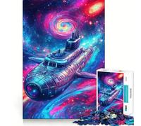 Puzzle difficile a forma di sottomarino spaziale per adulti, 1000 pezzi, con immagini nitide e dettagliate, 50x75cm