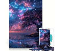 Puzzle difficile "Albero della Vita Sakura" per adulti, 1000 pezzi, gioco di logica fine, divertimento rilassante, bordi puliti, regalo premuroso (38x26cm)