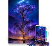 Puzzle difficile "Albero Galassia Viola" per adulti, 1000 pezzi, gioco intelligente da fare a casa, divertente da assemblare, regalo festivo (50x75cm)