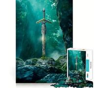 Puzzle difficile "Alla ricerca di Excalibur" per adulti, 1000 pezzi, puro gioco di logica, attività domestica, taglio netto, regalo adorabile (38x52cm)