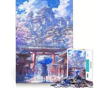 Puzzle difficile "Ascesa al Tempio Sakura" per adulti, 1000 pezzi, gioco di logica fine, divertente e rilassante, bordi precisi, regalo pensato (38x52cm)