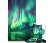 Puzzle difficile "Aurora del Nord" per adulti, 1000 pezzi, gioco di logica semplice e divertente, taglio di precisione, regalo di Natale (38x26cm)